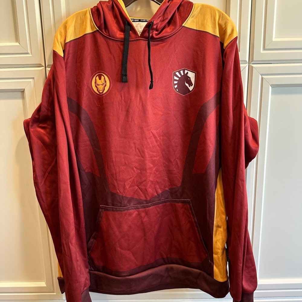 Liquid X Marvel Iron Man Jersey Hoodie Size L